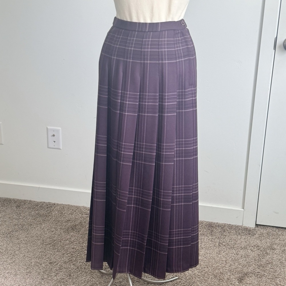 VTG Pendleton 100% Wool Skirt Tartan Plaid Long Heritage Quiet Luxury Career - Picture 5 of 5